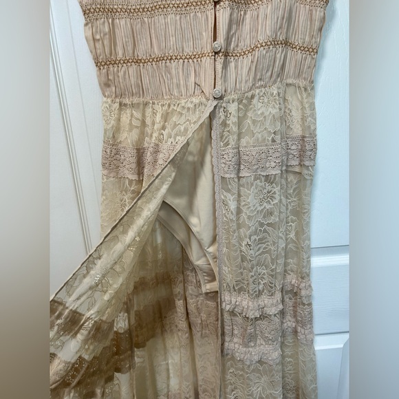 Intimately Free People Sweet Saloon sleeveless maxi bodysuit lace slip dress - Picture 4 of 10